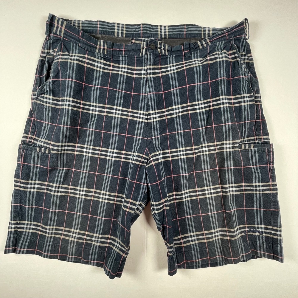 Callaway Golf Sport Shorts Plaid‎ Cargo Pockets Mens W44